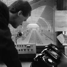 Control cabin, Paddington Station, London, 1960-1972