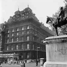 Grosvenor Hotel and statue of Marshall Foch, London, 1960-1972
