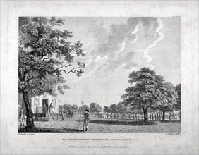 Army camp in Hyde Park, London, 1780. Artist: Francis Chesham