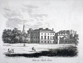 View of Park Lane, Westminster, London, 1808. Artist: James Peller Malcolm