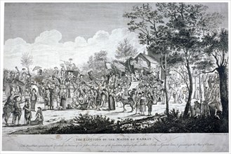 The Election of the Mayor of Garrat', 1782. Artist: A Bannerman