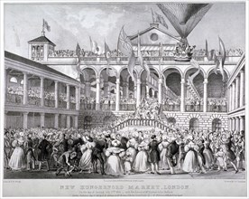The re-opening of Hungerford Market, Westminster, London, 1833. Artist: JS Templeton