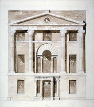 Front elevation of the Society of Arts building in John Adam Street, Westminster, London, c1770. Artist: Anon