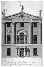 Front elevation of the Society of Arts building in John Adam Street, Westminster, London, c1770. Artist: Isaac Taylor
