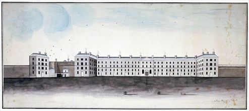 King's Bench Prison, Southwark, London, c1800. Artist: James Campling