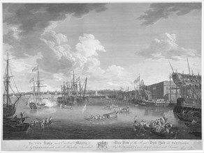 View of the Royal Dockyard, Deptford, London, 1793. Artist: W Woollett