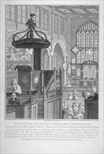 Interior of St Margaret's Church, Westminster, London, 1808. Artist: John Brock