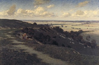 'Bury Hill and Village with a View of the North Downs', c1879-1919. Artist: Jose Weiss