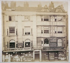 Shops in Aldersgate Street, City of London, c1865. Artist: Anon