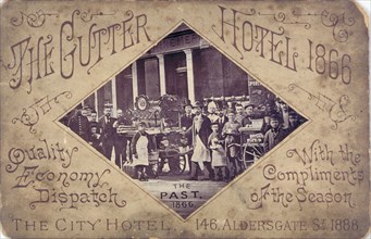 The Gutter Hotel, Aldersgate Street, City of London, 1866. Artist: Anon