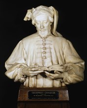 Bust of Geoffrey Chaucer, medieval English poet, 1902-1903. Artist: George Frampton