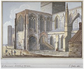Southwark Cathedral, London, 1825. Artist: G Yates