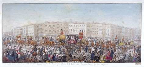 Queen Caroline travelling to St Paul's Cathedral, London, 20th November 1820 (1821). Artist: RWU