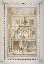 Albion House and the entrance to the Princess's Theatre, Oxford Street, Westminster, London, c1840. Artist: James Findlay