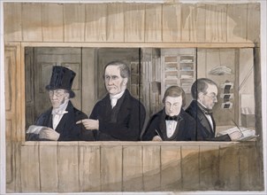 The office of Messre Charles Greenwood and Co, London, c1840. Artist: Anon