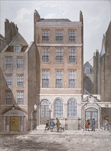Snow's Banking House and Twining's tea merchants, Strand, Westminster, London, c1810. Artist: George Shepherd