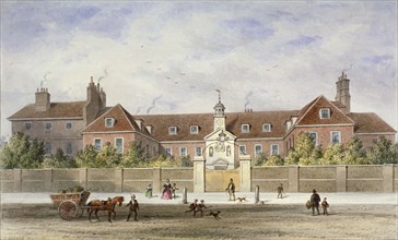 Grey Coat Hospital, Tothill Fields, Westminster, London, c1840. Artist: Thomas Hosmer Shepherd