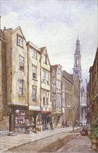 View of Drury Court, looking towards St Mary le Strand, Westminster, London, 1882. Artist: John Crowther