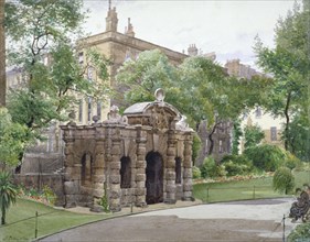 View of the south front of York Watergate, Buckingham Street, Westminster, London, 1887. Artist: John Crowther
