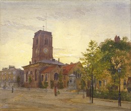 View of All Saints Church, Chelsea, London, 1880. Artist: John Crowther