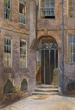View of a gate in Elm Court, Inner Temple, London, 1879. Artist: John Crowther