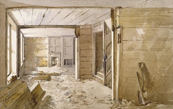 Interior of the room next to the White Lyon Prison, Borough High Street, Southwark, London, 1887. Artist: John Crowther
