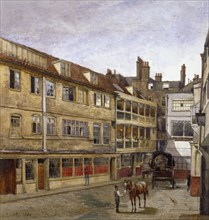 The George Inn, Borough High Street, Southwark, London, 1880. Artist: John Crowther