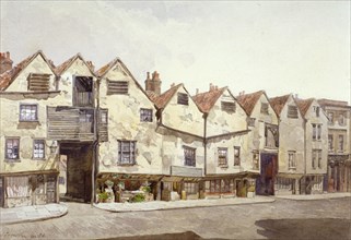 View of shops and houses, Bermondsey Street, Bermondsey, London, 1886. Artist: John Crowther