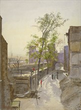 View of store rooms looking west from Cradle Tower, Tower of London, Stepney, London, 1883. Artist: John Crowther