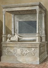 Monument to Sibel Penn on the north side of the chancel at St Mary, Hampton, Middlesex, c1810. Artist: Anon