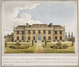 The west front of Shrewsbury House, Isleworth, Middlesex, c1800. Artist: Anon