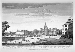 Horse Guards Parade from the south-west, Westminster, London, 1753. Artist: Thomas Bowles