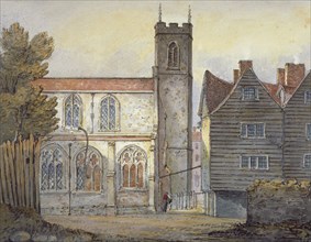 Church of St Katherine by the Tower, Stepney, London, 1815. Artist: William Pearson