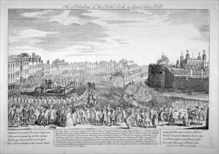 Execution on Tower Hill, London, 1746. Artist: Anon