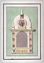 Monument to Edmund Tilney, St Leonard's Church, Streatham, London, c1800. Artist: Anon