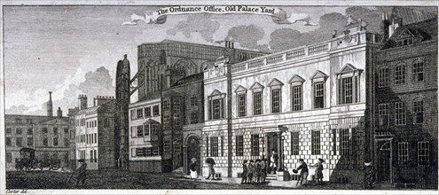 Ordnance office for the Palace of Westminster, Old Palace Yard, Westminster, London, 1783. Artist: Anon