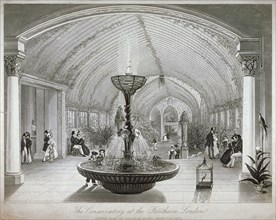 Interior of the conservatory in the Pantheon on Oxford Street, London, c1834. Artist: Anon