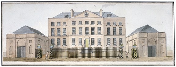 View of the Governor's house at Knightsbridge Barracks, Westminster, London, c1810. Artist: Anon