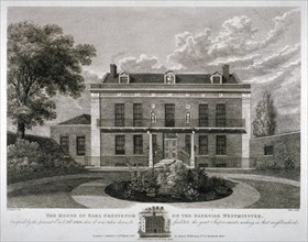 Peterborough House, Millbank, Westminster, London, 1821. Artist: Thomas Dale