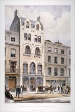 Shop fronts on New Bond Street, Westminster, London, c1860. Artist: Robert Dudley