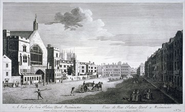New Palace Yard, Palace of Westminster, London, c1750. Artist: John Boydell