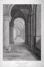 Interior view of the south aisle of St John's Chapel in the White Tower, Tower of London, 1805. Artist: Anon