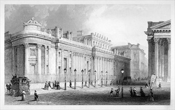 The south front of the Bank of England, City of London, c1830. Artist: Thomas Hosmer Shepherd