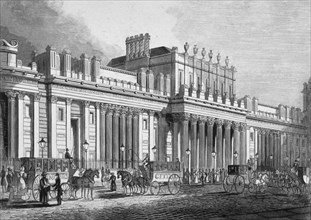 The south front of the Bank of England, City of London, c1830. Artist: Anon