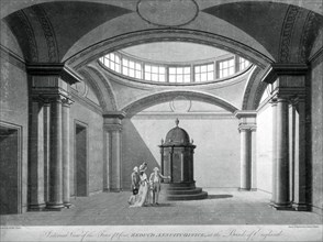 The Four Percent Reduced Annuity Office at the Bank of England, City of London, c1790. Artist: Thomas Malton II