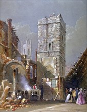 St Bartholomew-by-the-Exchange, City of London, 1842. Artist: George Sidney Shepherd