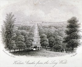 View of Windsor Castle from Windsor Great Park, Berkshire, 1860. Artist: Anon