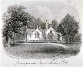 The Queen's private chapel in Windsor Great Park, Berkshire, c1861. Artist: Anon