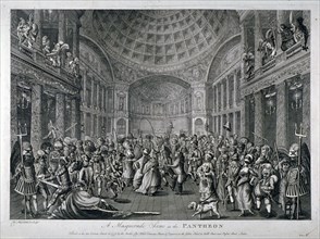 Scene of a masquerade at the Pantheon, Oxford Street, Westminster, London, 1773. Artist: Charles White