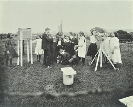Children taking meteorological observations, Shrewsbury House Open Air School, London, 1908. Artist: Unknown.